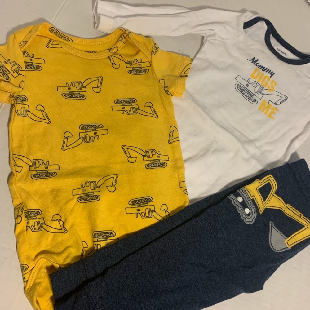 3 Piece boy Onesie Fit